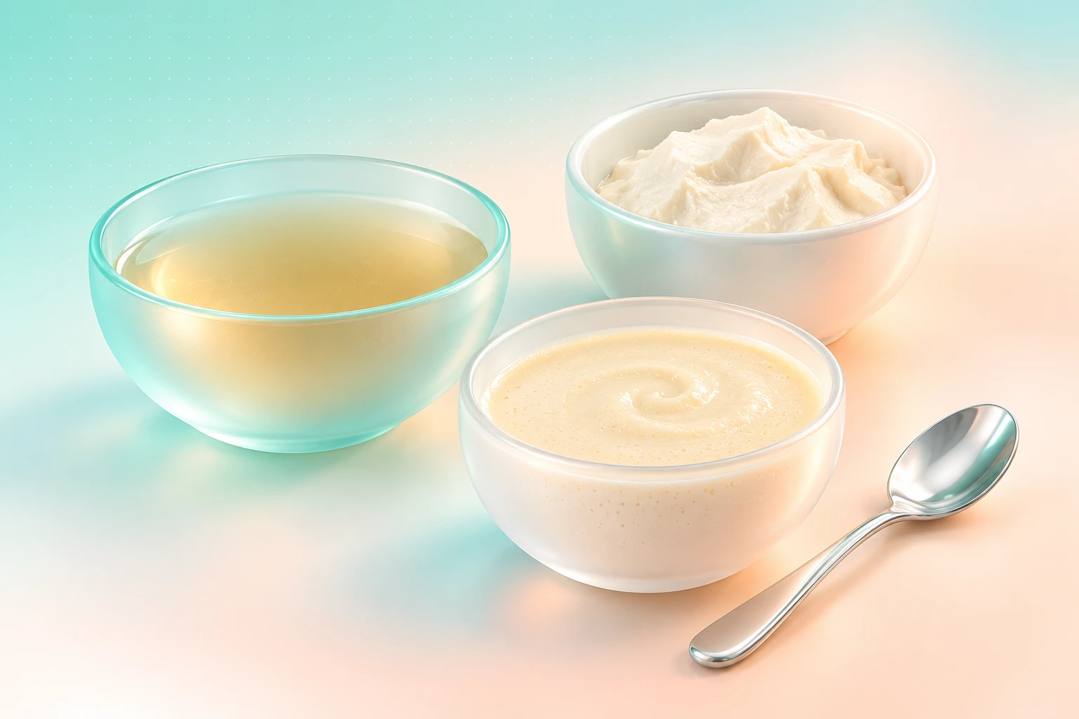 Why no dairy after dental implant: cool soft foods like broth, blended tofu and a smooth soy smoothie